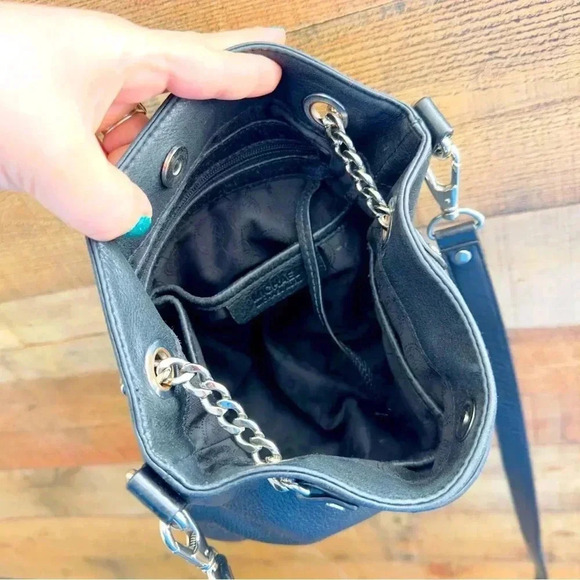 Micheal Kors Jet Set Travel Black Pebbled Leather Shoulder/Crossbody Bag - Picture 12 of 12